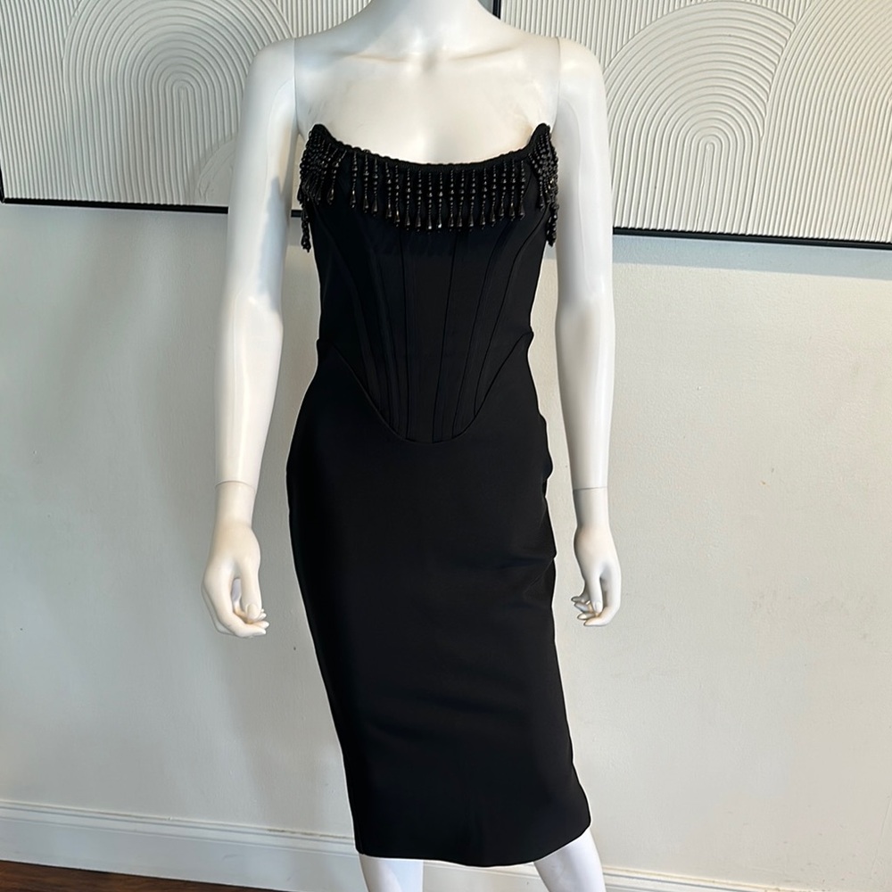 Elegant Black Strapless Dress